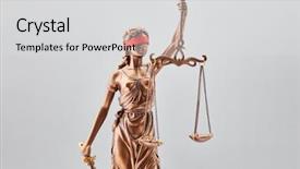  Presentation with lady justice - PPT layouts with law and justice concept background and a light gray colored foreground