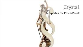  Presentation with justice - Beautiful presentation featuring justitia statue and paragraph backdrop and a white colored foreground