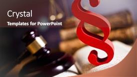  Presentation with justice - Colorful slide deck enhanced with law and justice backdrop and a tawny brown colored foreground