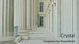  Presentation with supreme court - PPT theme consisting of pillars in the supreme court background and a light gray colored foreground