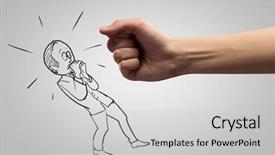  Presentation with law - Cool new presentation theme with law art - close up of human fist backdrop and a light gray colored foreground