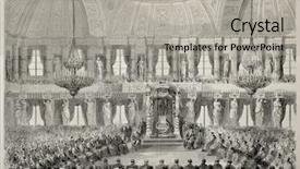  Presentation with court - Beautiful presentation theme featuring stock image of a beautiful bikini model posing in between two trees backdrop and a coral colored foreground