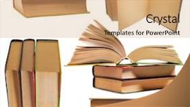  Presentation with article - Slide deck consisting of law article - book background and a coral colored foreground