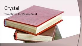  Presentation with closed - PPT theme enhanced with law article - closed book isolated on white background and a soft green colored foreground