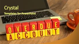  Presentation with accounting financial bank banking account - Cool new PPT layouts with law letter credit - overdue account written backdrop and a tawny brown colored foreground