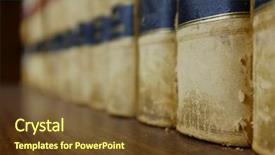  Presentation with law books - Amazing slides having law books in library backdrop and a tawny brown colored foreground