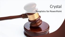  Presentation with law case - Presentation theme having law case - gavel gavel on white background background and a pink colored foreground