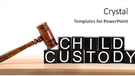  Presentation with case - Audience pleasing slide deck consisting of law case - text child custody made backdrop and a white colored foreground