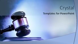  Presentation with monitor computer - Theme featuring law-concept-image-gavel-set background and a light blue colored foreground