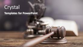  Presentation with judge - Amazing presentation theme having law-concept-owl backdrop and a dark gray colored foreground