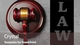  Presentation with administrative law - Cool new slide deck with law concept backdrop and a dark gray colored foreground