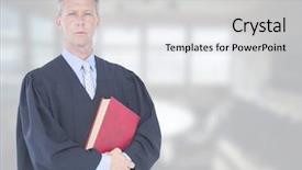  Presentation with digital book - PPT layouts with law conference - digital composite of judge holding background and a light gray colored foreground