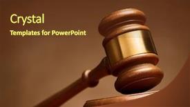  Presentation with court gavel - Beautiful presentation theme featuring law courts - gavel on court desk backdrop and a tawny brown colored foreground
