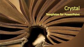  Presentation with article - Audience pleasing presentation theme consisting of law article - old open book backdrop and a tawny brown colored foreground