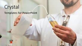  Presentation with food analysis - Audience pleasing PPT theme consisting of law food industry - brewer in the laboratory backdrop and a  colored foreground