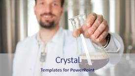  Presentation with beer - PPT layouts with law food industry - brewer standing in his brewery background and a sky blue colored foreground