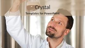  Presentation with craft beer ingredients for malting - Slide deck featuring law food industry - brewer standing in his brewery background and a coral colored foreground