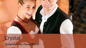  Presentation with food law - PPT theme with law food industry - man and woman with beer background and a  colored foreground