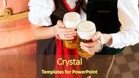  Presentation with food law - Cool new theme with law food industry - man and woman with beer backdrop and a tawny brown colored foreground