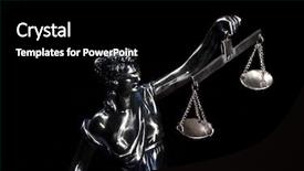  Presentation with justice - PPT layouts with law judge - antique statue of justice series background and a black colored foreground
