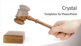  Presentation with judge - Amazing theme having law judge - wood gavel backdrop and a white colored foreground