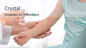  Presentation with law - Cool new slide set with law kids - doctor vaccinating child on light backdrop and a pink colored foreground