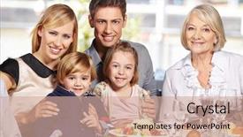  Presentation with family law - Audience pleasing slides consisting of law kids - happy family with children backdrop and a coral colored foreground