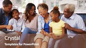  Presentation with home black family - Audience pleasing theme consisting of law kids - multi generation black family backdrop and a tawny brown colored foreground