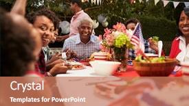  Presentation with black family - Slides having law kids - multi generation black family background and a coral colored foreground