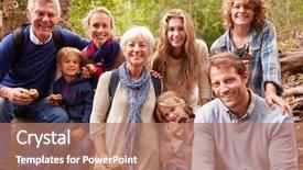  Presentation with teens - Presentation design with law kids - multi-generation family with teens eating background and a coral colored foreground