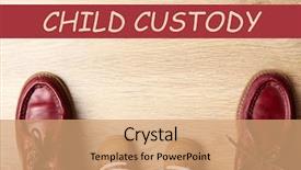  Presentation with child custody - Amazing presentation theme having law kids - shoes of father and kid backdrop and a coral colored foreground