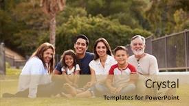  Presentation with generation - Cool new slide deck with law kids - three generation hispanic family sitting backdrop and a coral colored foreground