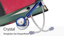  Presentation with malpractice - Slide deck having law medical malpractice - book and stethoscope symbol photo background and a white colored foreground