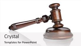  Presentation with quality controle - Presentation theme with law nature - high quality mahogany wooden gavel background and a light gray colored foreground
