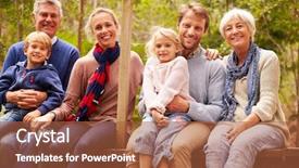  Presentation with forest bridge - Audience pleasing PPT theme consisting of law nature - multi-generation family portrait backdrop and a red colored foreground