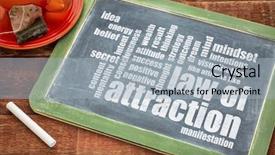  Presentation with slate - Cool new theme with law of attraction word cloud backdrop and a light blue colored foreground