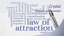  Presentation with cloud - Slide deck enhanced with law of attraction word cloud background and a sky blue colored foreground