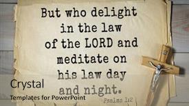  Presentation with night day - Slide set consisting of law of the lord background and a mint green colored foreground