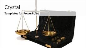  Presentation with law - Theme with law proportion - scale over white background and a  colored foreground