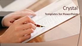  Presentation with working together - Audience pleasing PPT theme consisting of law sales - colleagues working together in office backdrop and a lemonade colored foreground