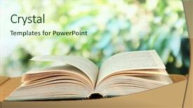  Presentation with law school - PPT theme enhanced with law school - opened book on bright background background and a  colored foreground