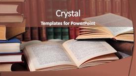  Presentation with kids reading books - Presentation theme with law school - pile of books with reading background and a tawny brown colored foreground