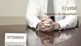  Presentation with attorney - Cool new PPT theme with law sitting at desk hold backdrop and a cream colored foreground