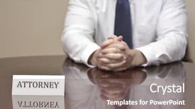  Presentation with litigation - Presentation design enhanced with law sitting at desk hold background and a  colored foreground