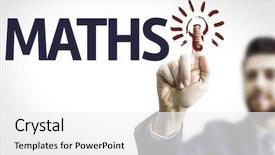  Presentation with maths - PPT layouts with law social class - business man pointing to transparent background and a white colored foreground