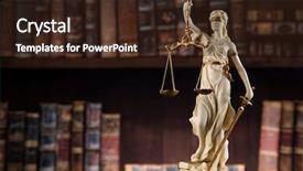  Presentation with lady justice - Colorful presentation theme enhanced with law statue of lady justice backdrop and a wine colored foreground