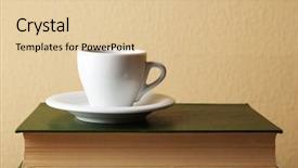  Presentation with light book - Presentation theme enhanced with law template - cup of hot drink background and a  colored foreground