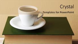  Presentation with light book - Audience pleasing slides consisting of law template - cup of hot drink backdrop and a  colored foreground
