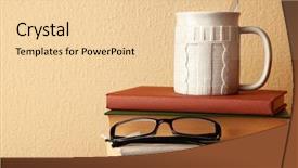  Presentation with law books - Amazing theme having law template - cup with spoon and glasses backdrop and a lemonade colored foreground