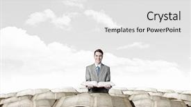  Presentation with book - PPT theme featuring law template - man with opened book background and a  colored foreground